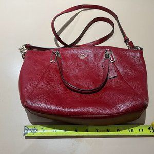 Red Pebble Coach Bag
